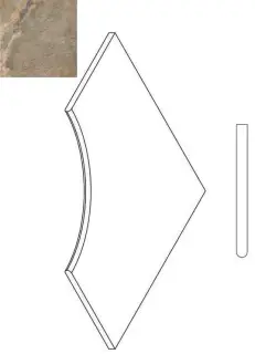 Керамогранит 620090000211 DARK BORDO ANGOLARE ROUND 30 60x60