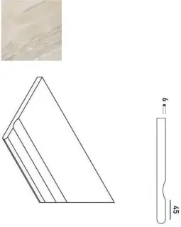 Керамогранит 620090000199 WHITE BORDO SVASATO ROUND DX 30x60