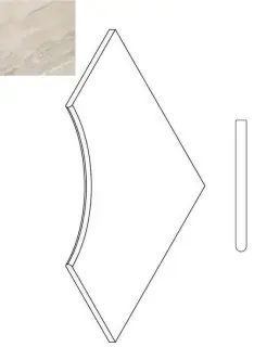 Керамогранит 620090000197 WHITE BORDO ANGOLARE ROUND 30 60x60