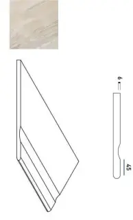 Керамогранит 620090000200 WHITE BORDO SVASATO ROUND SX 30x60