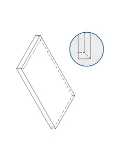Ступени 620070001726 Ступень Миллениум Блэк Х2 угловая левая 33х60