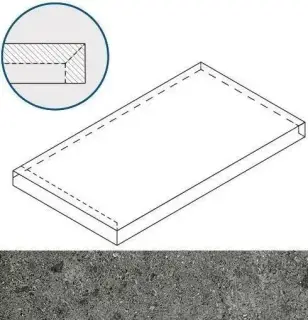 Ступени 620070001075 Ступень Дженезис Грэй угл.левая Х2 33х60