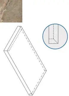 Ступени 620070000699 DARK X2 SCALINO ANGOLARE SX 30x60