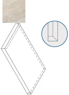 Ступени 620070000696 White X2 SCALINO ANGOLARE SX 30x60