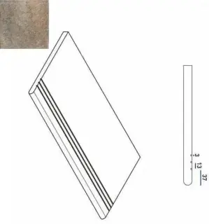 Ступени 620040000040 EMERALD GRADINO ROUND GRIP 30x60