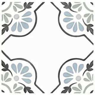 Керамогранит 31079 Tanger Blue Petals 12.3x12.3