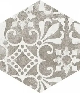 Керамогранит 22099 Hexatile Cement Garden Grey 17,5x20 (17 видов паттерна)