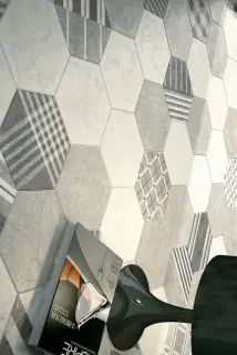 Керамогранит 22093 Hexatile Cement Grey 17,5x20