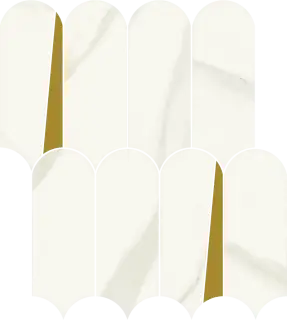 Мозаика 600110000948 Metropolis Calacatta Mosaico Elegant 6mm 32.5x36.1