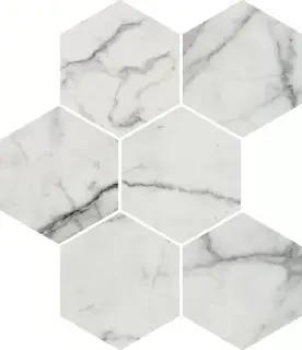 Керамогранит 620110000046 Charme Evo Statuario Mosaico Hexagon 25x29