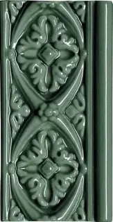 Плитка ADMO4006 Relieve Bizantino C/C Verde Oscuro 7,5x15