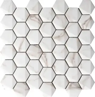 Мозаика 69HE-CA Hexagonal Calacata 34.6x30