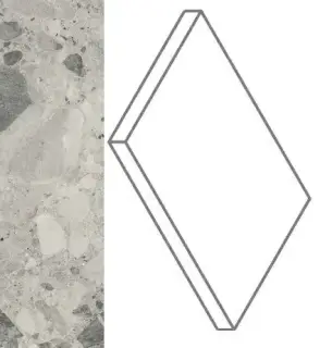 Ступени 620070002363 Continuum Stone Grey Scalino Angolare SX 33x160