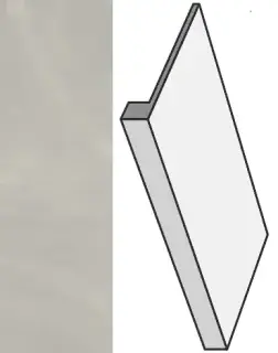 Ступени 620070002311 Continuum Silver Scalino Frontale 33x60