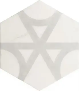 Керамогранит 23103 Carrara Hexagon Flow 17,5х20