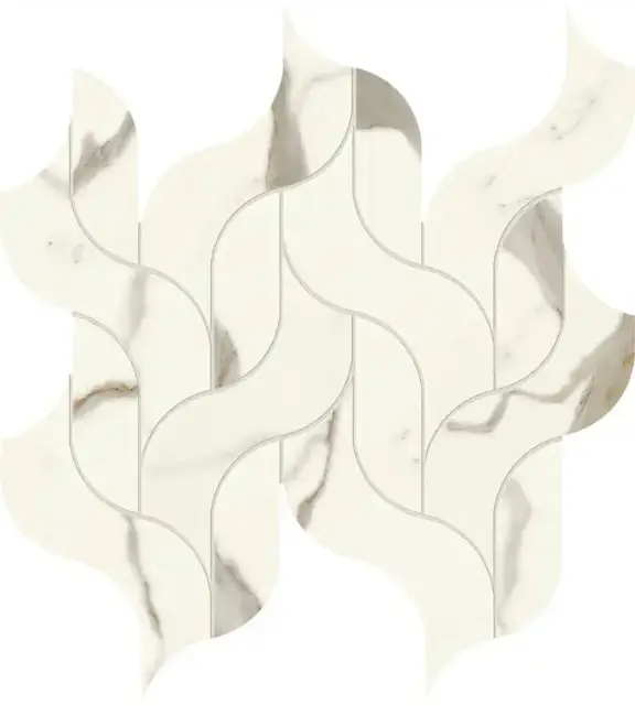 Marvel Calacatta Sublime Mosaico Waterfall Lappato