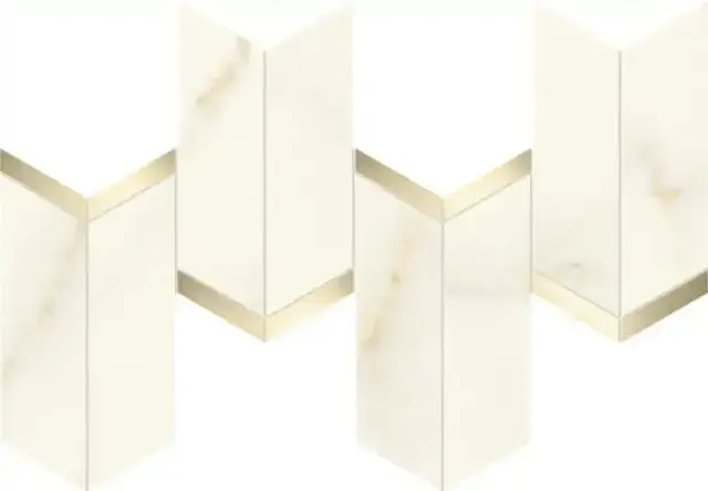 Marvel Calacatta Apuano Mosaico Chevron Lappato
