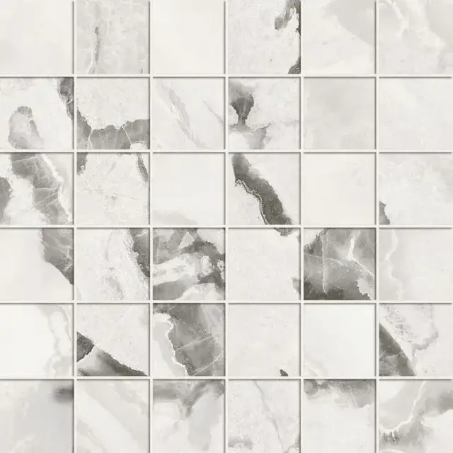 Forte Dei Marmi Quark Oyster White Mosaic Lap