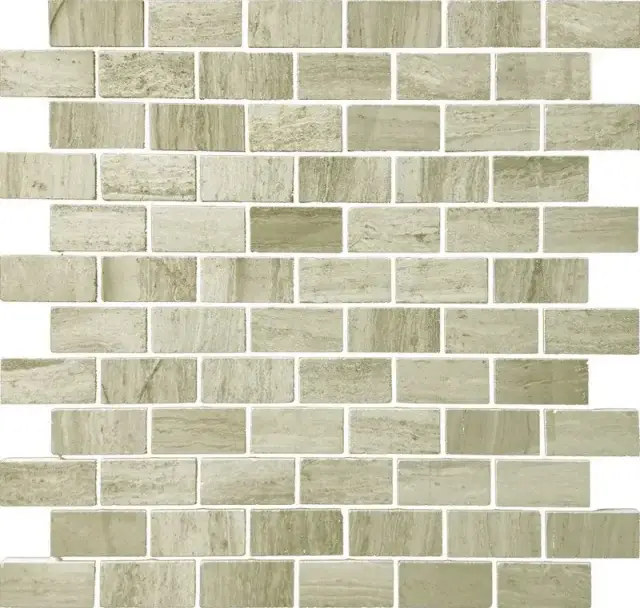 Мозаика Pietrine Travertino Silver POL 2.3x4.8 - толщ. 4 мм 29.8x29.8