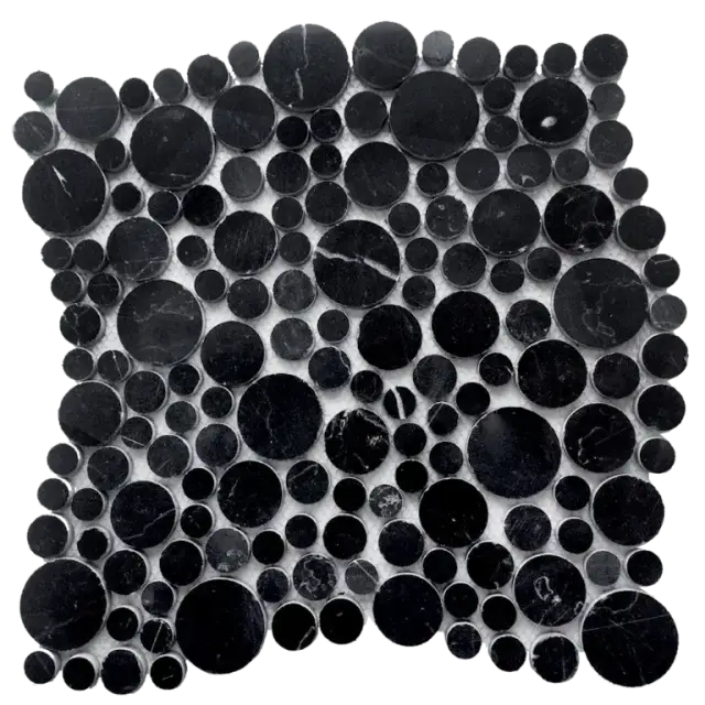 Мозаика Nero oriente bolli Pol 280x280