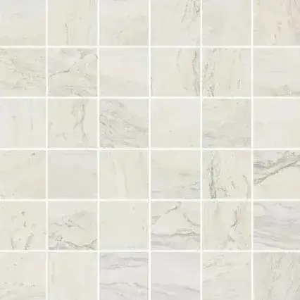 Мозаика Mosaico Gemstone White Rett чип 4.95x4.95 31.6x31.6
