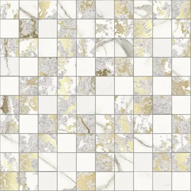 Мозаика G3BO20MOL Mosaico Lux Calacatta HBO 20 30х30