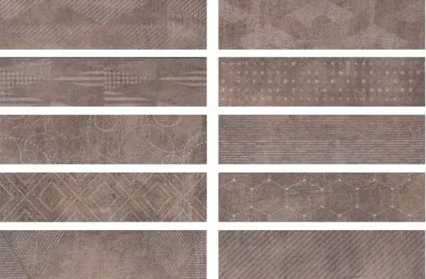 Керамогранит 1047176 DOCKLANDS FREEPORT BROWNWALL (10 soggettu mix) 8,6x35