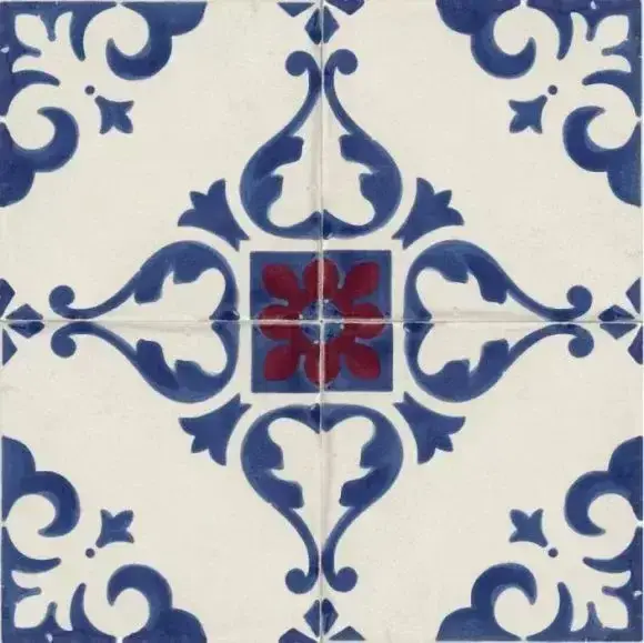 Керамогранит Декор 8330 Jolie Blanc Bleu Trama (комп/4шт) 10х10