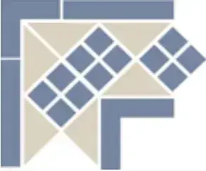 Керамогранит Corner LISBON with 1 strip (Tr.16 Dots 11 Strips 11) 21.5х21.5