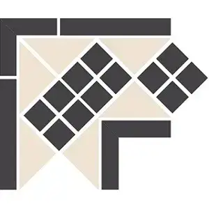 Керамогранит Corner LISBON-1 with 1 strip Stand.(Tr.16 Dots 14 Strips 14) 21.5х21.5