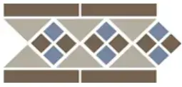 Керамогранит Border LISBON with 1 strip (Tr.01 Dots 29+11 Strips 29) 28х15