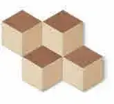 Мозаика 781840 Sensi Terre Cotone Rosato Mattone Nat Cubo 37x46