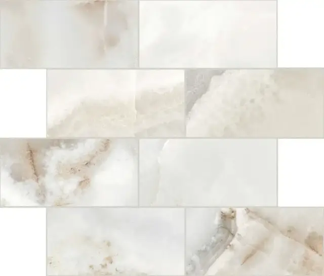 Мозаика 770280 Reves De Rex Noisette Muretto Sfalsato Glossy 6mm 7.5x15 30x30