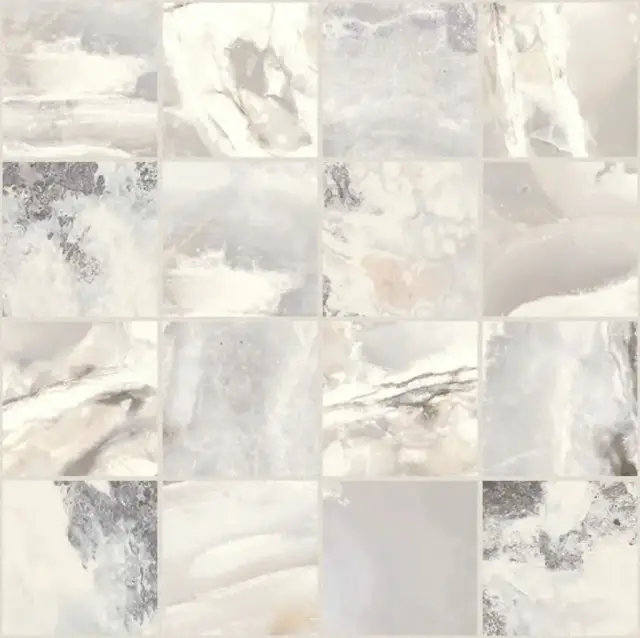 Мозаика 767783 Onyx&More White Blend Satin Mosaico 6mm 7,5x7,5 30x30