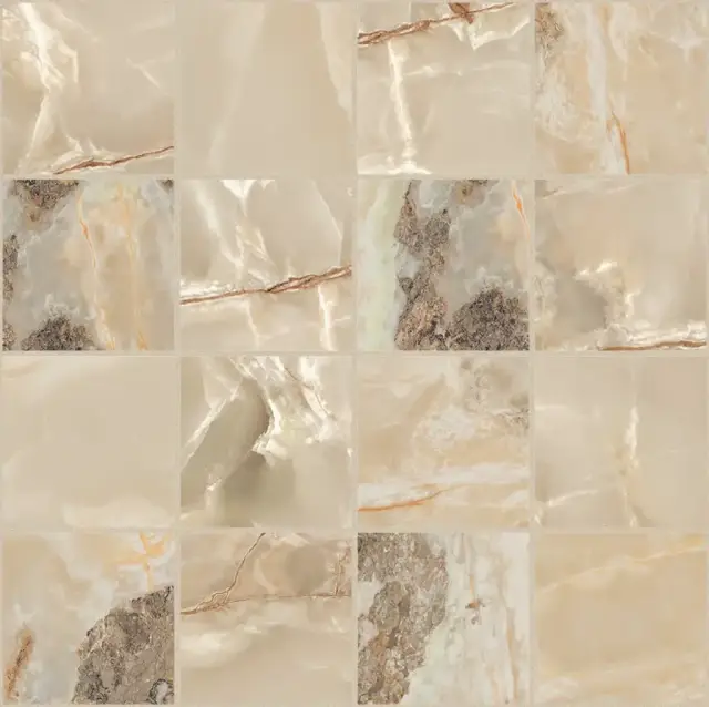 Мозаика 767782 Onyx&More Golden Blend Satin Mosaico 6mm 7,5x7,5 30x30