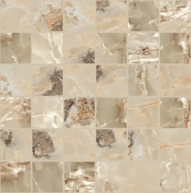 Мозаика 767756 Onyx&More Golden Blend Satin Mosaico 5x5 30x30