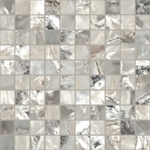 Мозаика 767658 Onyx&More Silver Blend Glossy Mosaico 3x3 30x30
