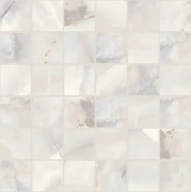 Мозаика 767646 Onyx&More White Onyx Satin Mosaico 5x5 30x30