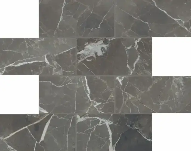 Мозаика 763263 Stones 2.0 Calacatta Black Mat Muretto 6mm 7,5x15 30x30