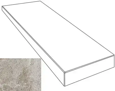 Ступени 76102 GRADONE ANGOLARE SX GRIGIO 4x32x80