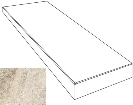Ступени 76090 GRADONE ANGOLARE DX CREMA 4x32x80