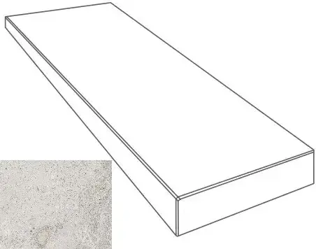 Ступени 76091 GRADONE ANGOLARE DX BIANCO 4x32x80