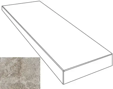 Ступени 76092 GRADONE ANGOLARE DX GRIGIO 4x32x80