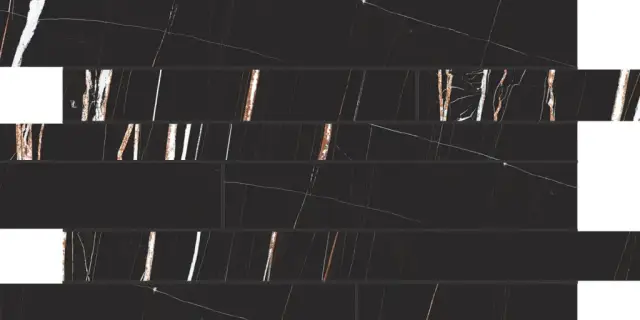 Мозаика 752803 Stones 2.0 Sahara Noir Glossy Modulo Listello SF 30x60