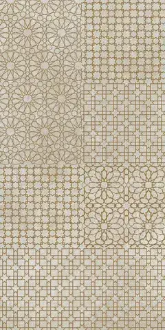 Керамогранит 752609 Tesori Decoro Monile Bianco Oro 6mm 120x240