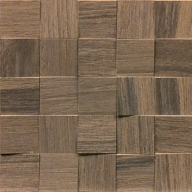 Мозаика 742058 Wooden Walnut Mosaico 3D Inclinato Nat 6x6 30x30