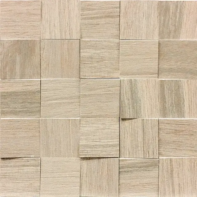 Мозаика 742057 Wooden Almond Mosaico 3D Inclinato Nat 6x6 30x30