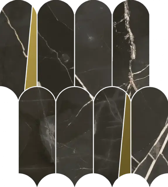 Мозаика 620110000235 Stellaris Absolut Black Mosaico Elegant Lux 32.5x36.1