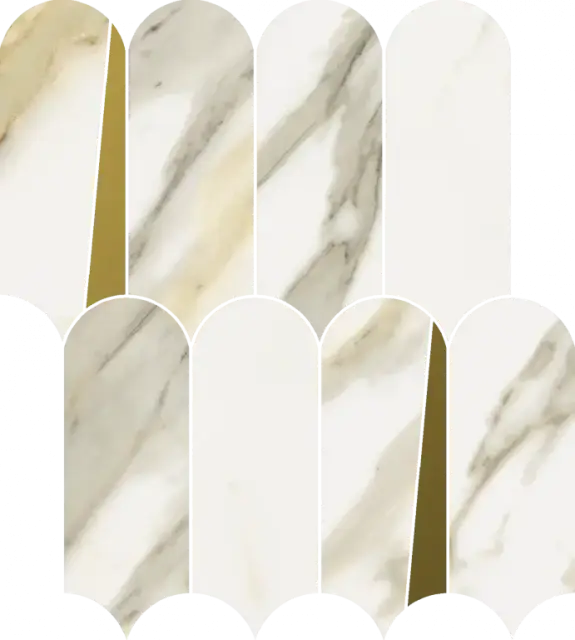 Мозаика 620110000230 Stellaris Calacatta Gold Mosaico Elegant Lux 32.5x36.1
