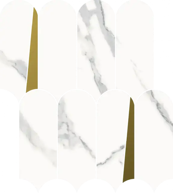 Мозаика 620110000229 Stellaris Statuario White Mosaico Elegant Lux 32.5x36.1